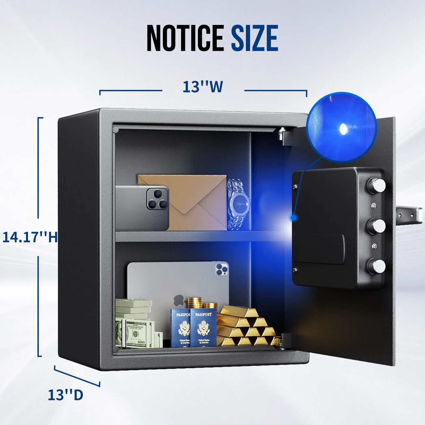 Blacksmith Fireproof Biometric Safe With Digital Keypad