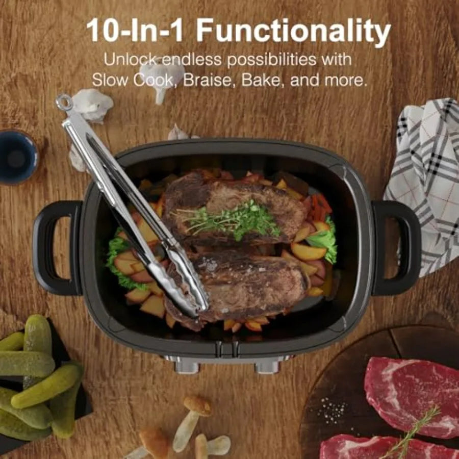Iosn 10 In 1 Programmable Slow Cooker With Timer Presets