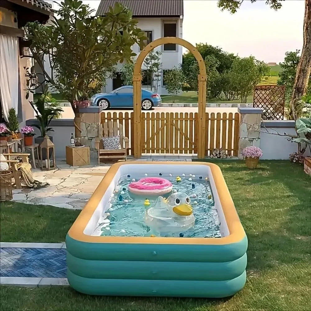 Outdoor Inflatable Family Pool Kids And Adults Heavy Duty PVC