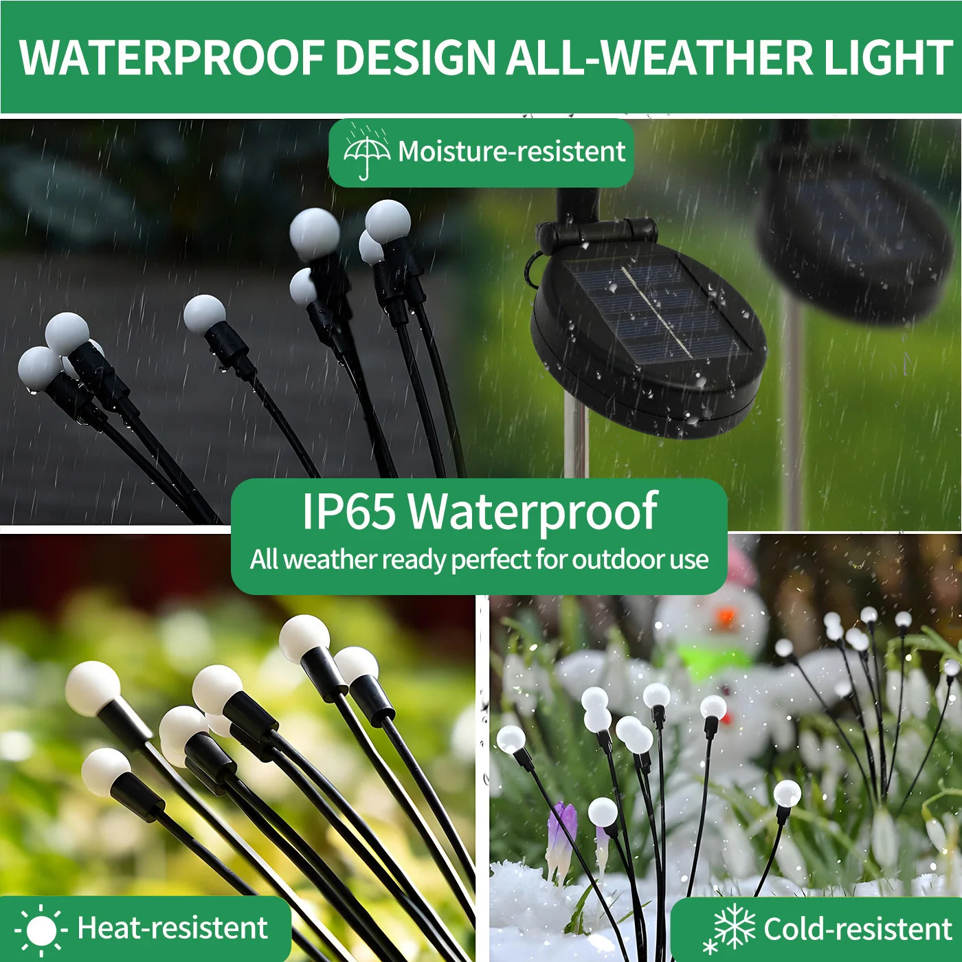 Solar Firefly Lights Outdoor LED Garden Decorative Pathway Waterproof