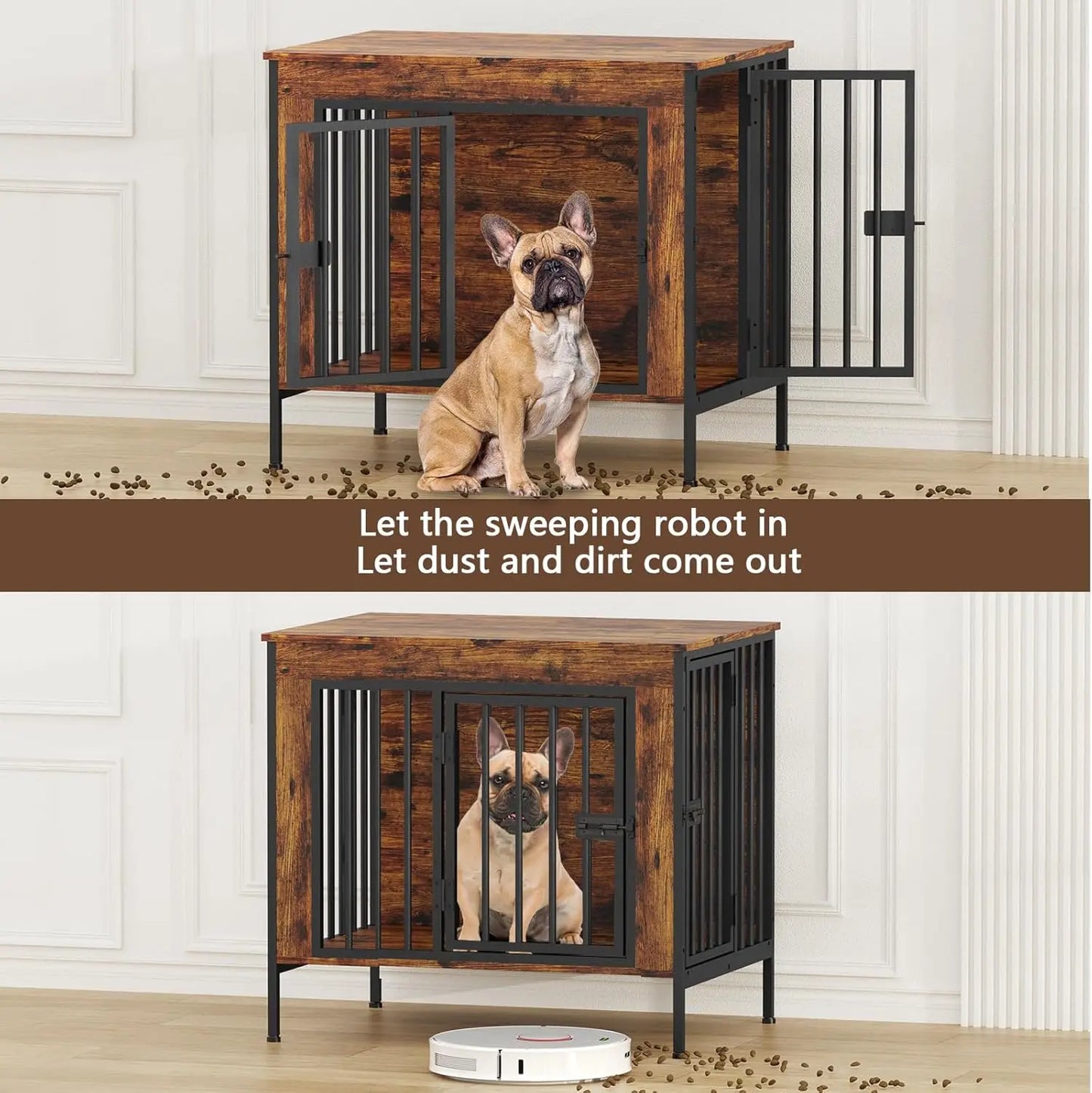 Heavy Duty Dog Crate Furniture Indoor Kennel TV Stand