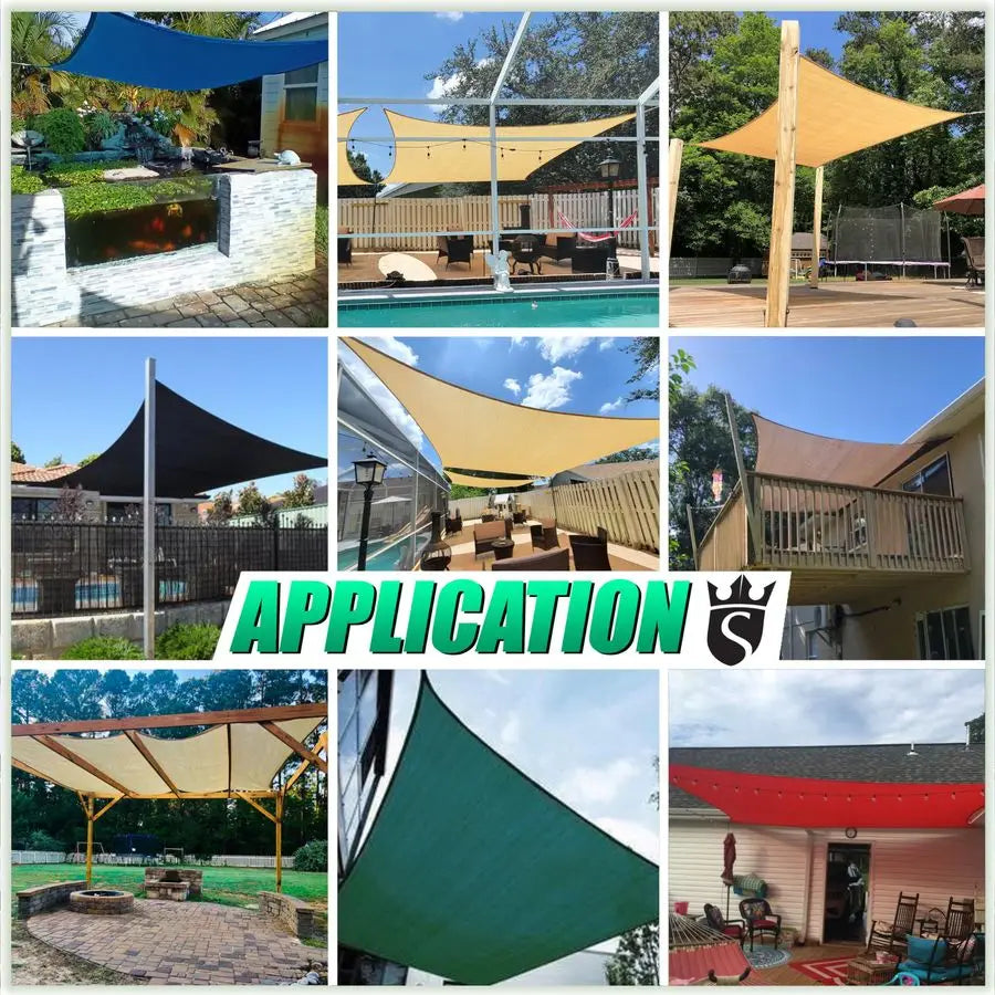 Shade Sail Canopy Outdoor Patio Fabric UPF50 Heavy Duty