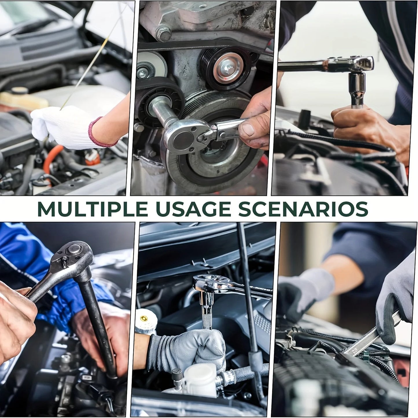 NIUXIANGDIY Ratchet Wrench Socket Set With S2 CR-V Sockets