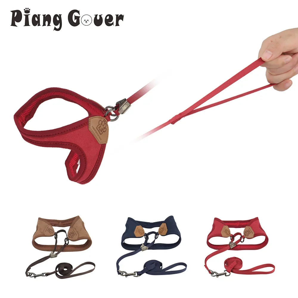 Vest Style Dog Harness And Leash Set For Comfortable Walking