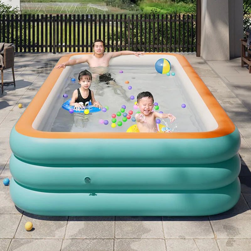 Outdoor Inflatable Family Pool Kids And Adults Heavy Duty PVC