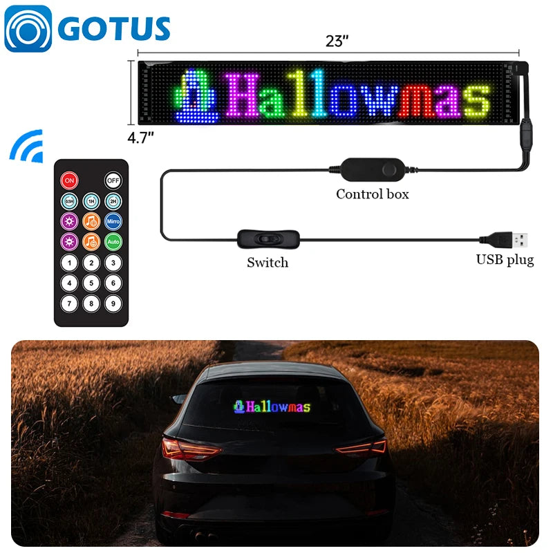 GOTUS LED Matrix Panel Advertising Sign With Remote Bluetooth Control