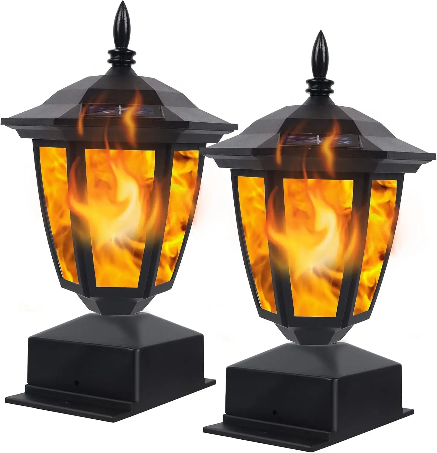 SZRSTH Waterproof Outdoor Solar Flame Post Light For Wooden Posts