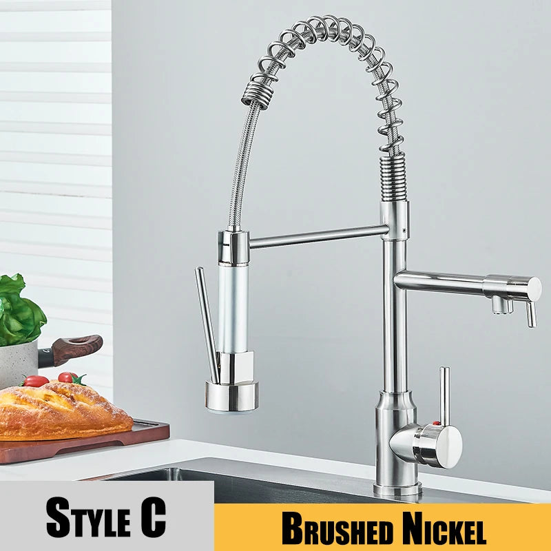 Wanmivezlo Kitchen Sink Faucet Pull Down Hot Cold Water Mixer