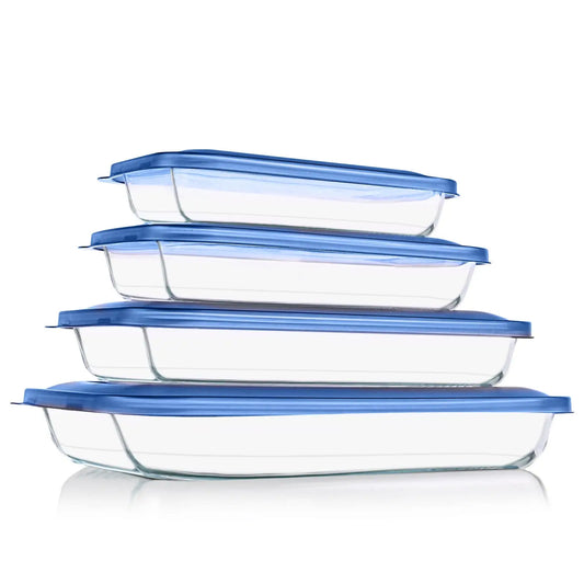 Glass Baking Dish Set With Lids