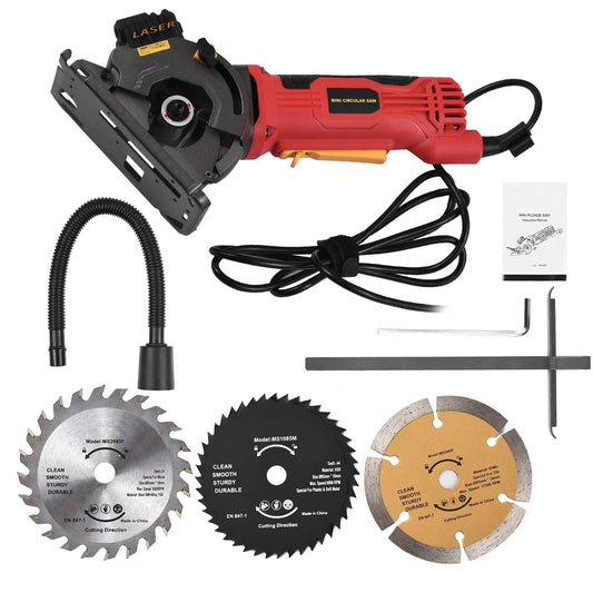 Compact Corded Circular Saw 580W 3700 RPM With Laser Guide