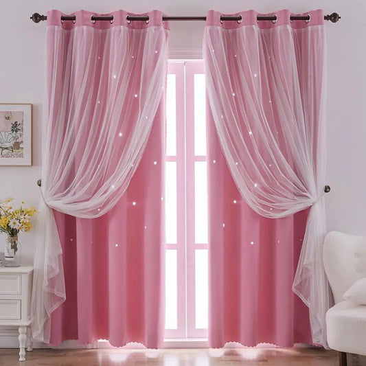 Girls Bedroom Nursery Window Blackout Curtains 2 Panels