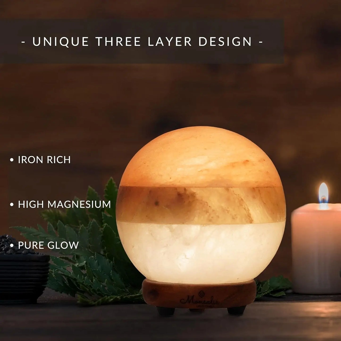 Himalayan Salt Lamp With Dimmer And Adjustable Glow Night Light
