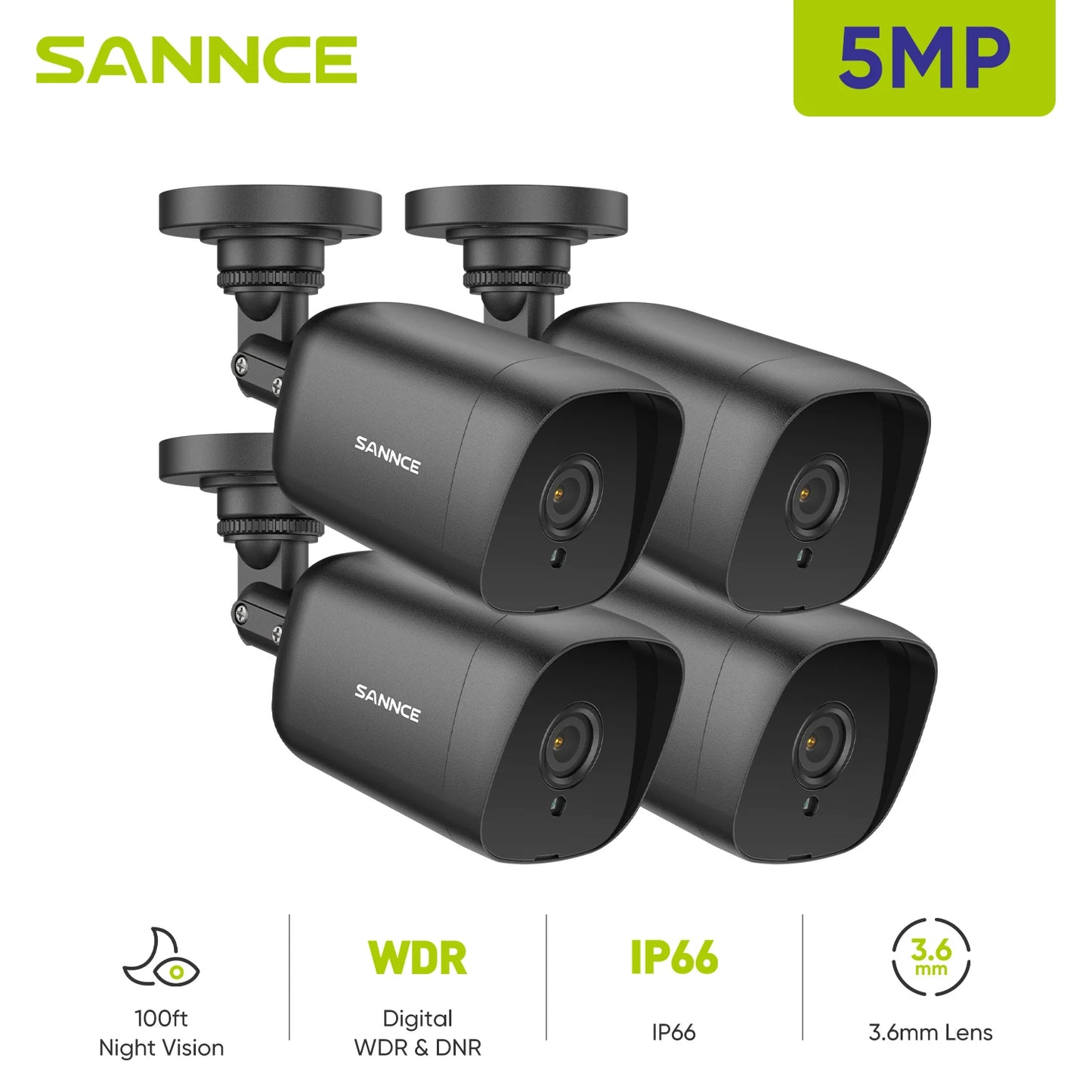 SANNCE 2MP Bullet Security Camera 1080P Night Vision