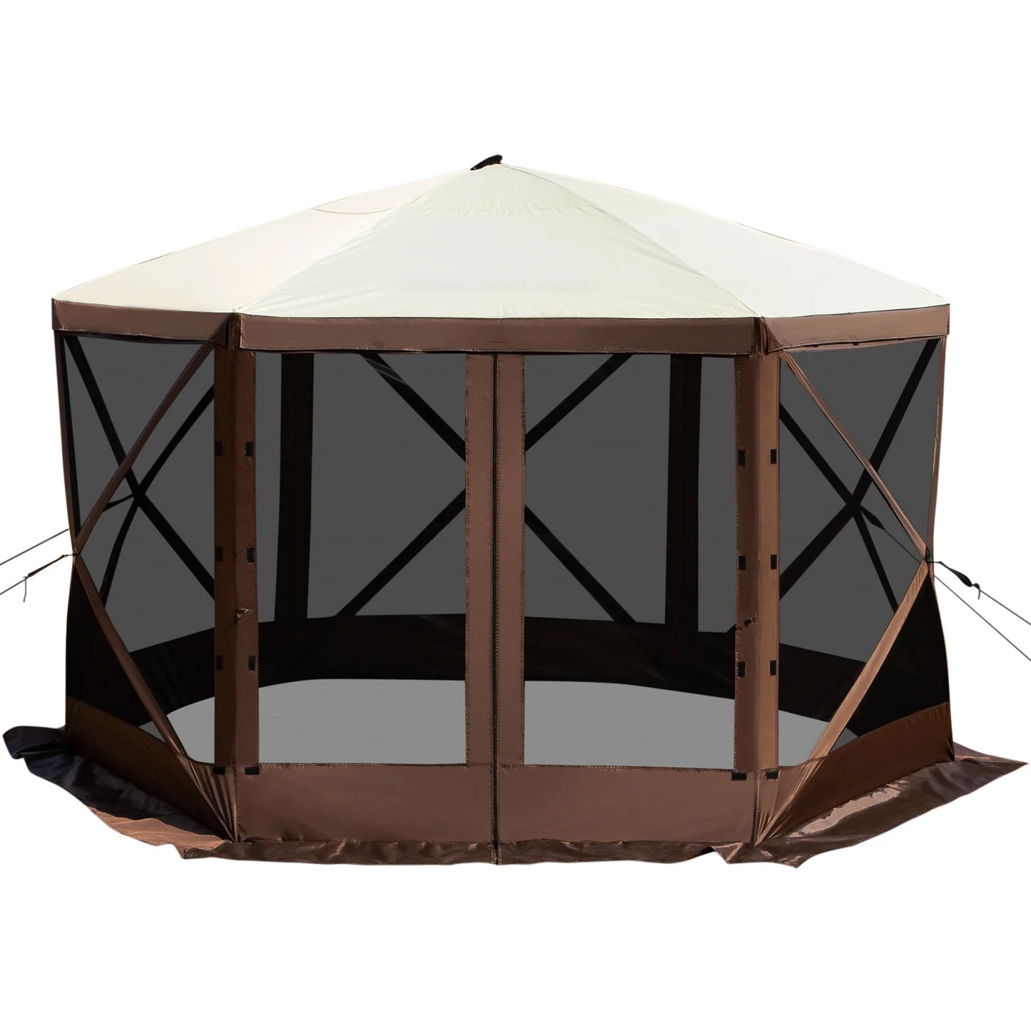 SucceBuy Pop Up Camping Gazebo Canopy Shelter Six Sided