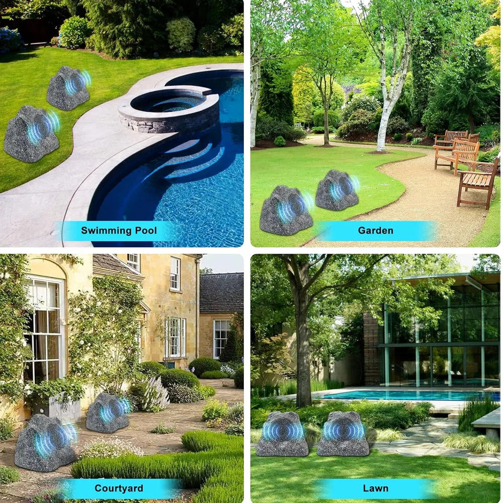 Herdio Outdoor Bluetooth Rock Speakers Waterproof Resin