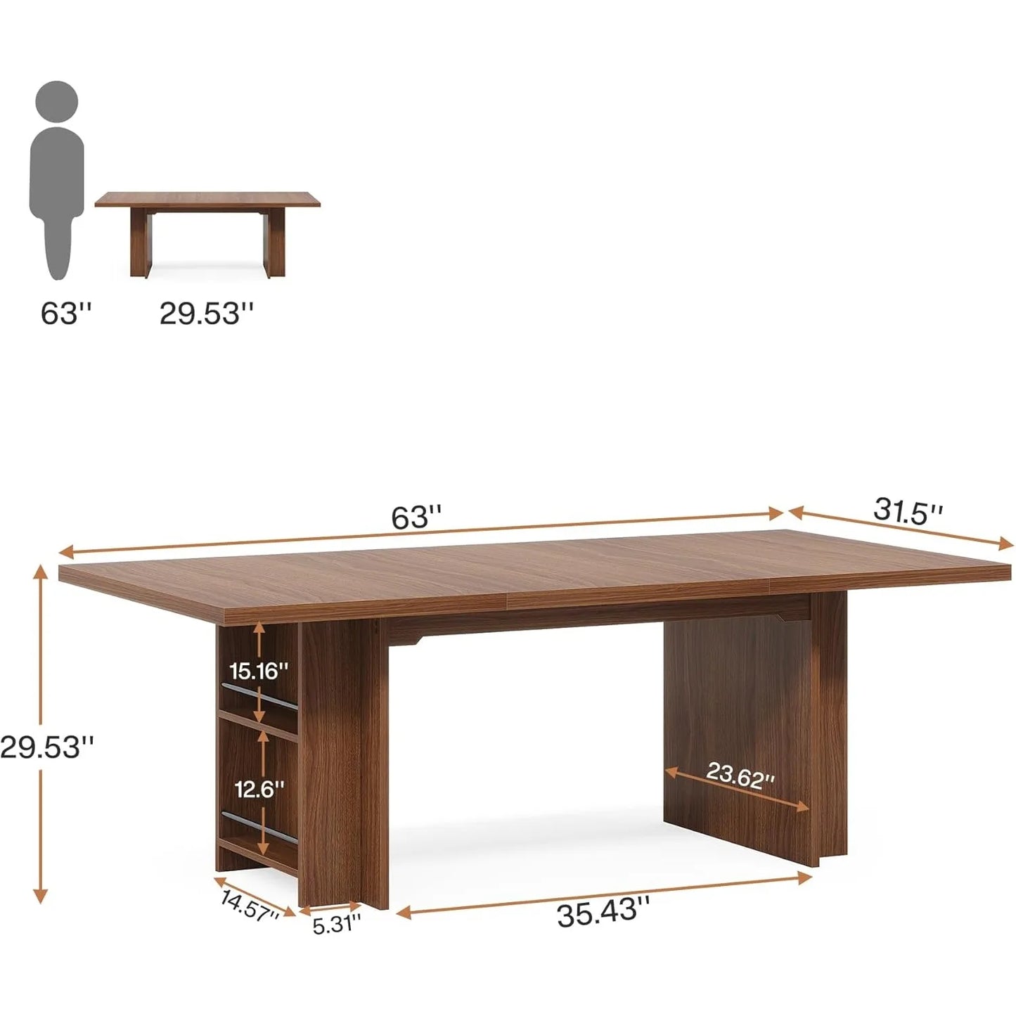 Little Tree Computer Desk Modern PC Table With Storage