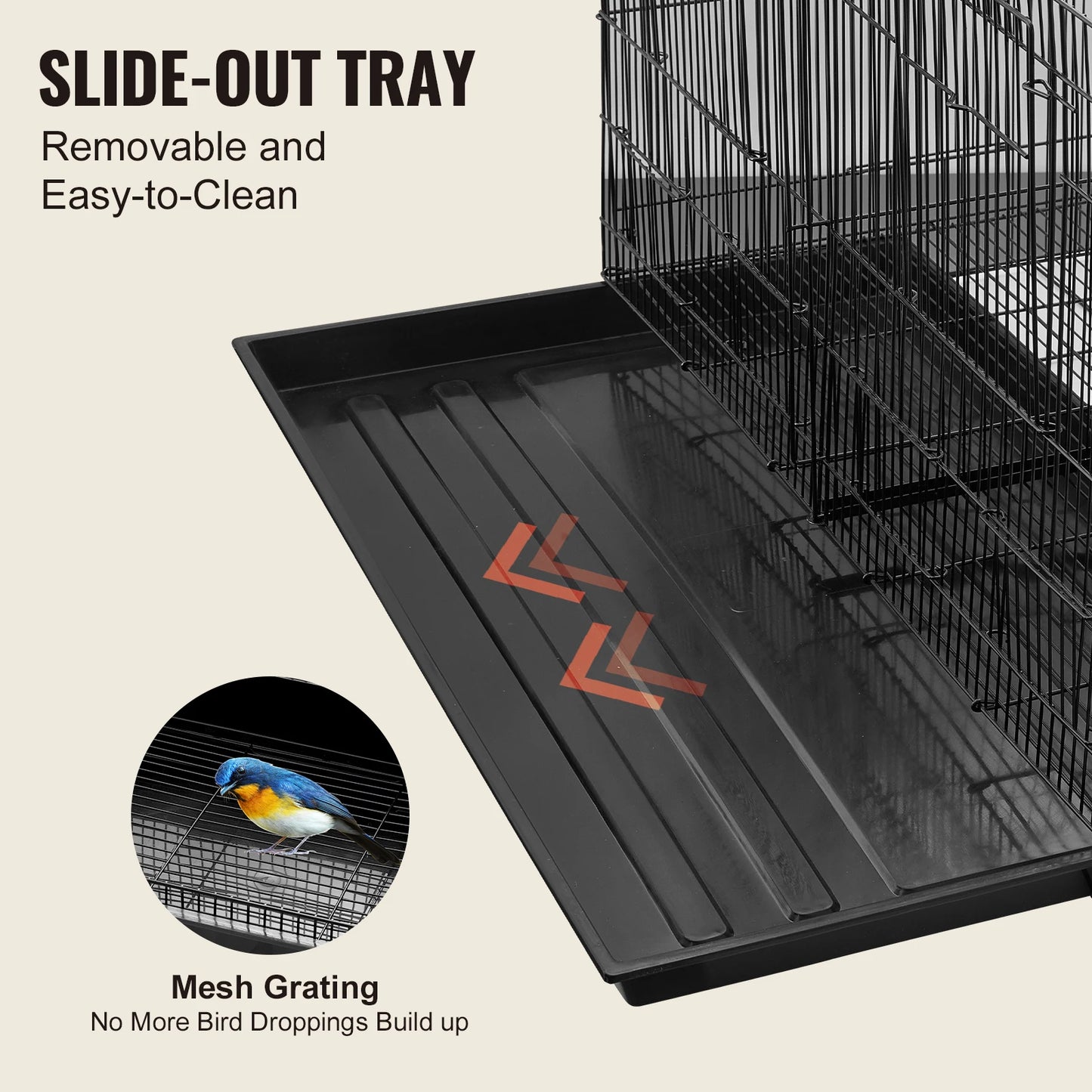 SucceBuy Flight Bird Cage With Divider Stackable Travel Cage