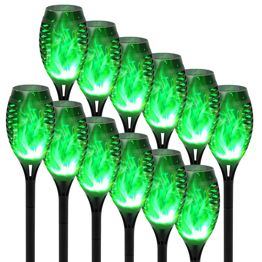 Solar Torch Light Outdoor Flickering Flame LED Waterproof Garden Decor