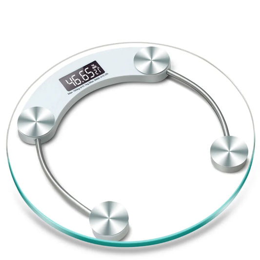 LCD Display Digital Bathroom Scale Round Shape 180kg Capacity