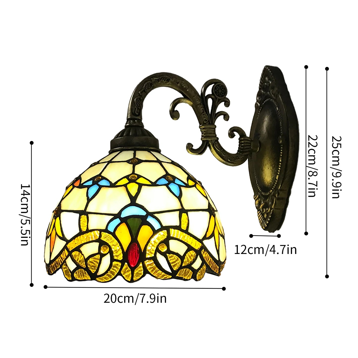 Vintage Dome Wall Lamp Indoor Retro Handmade Living Room Light
