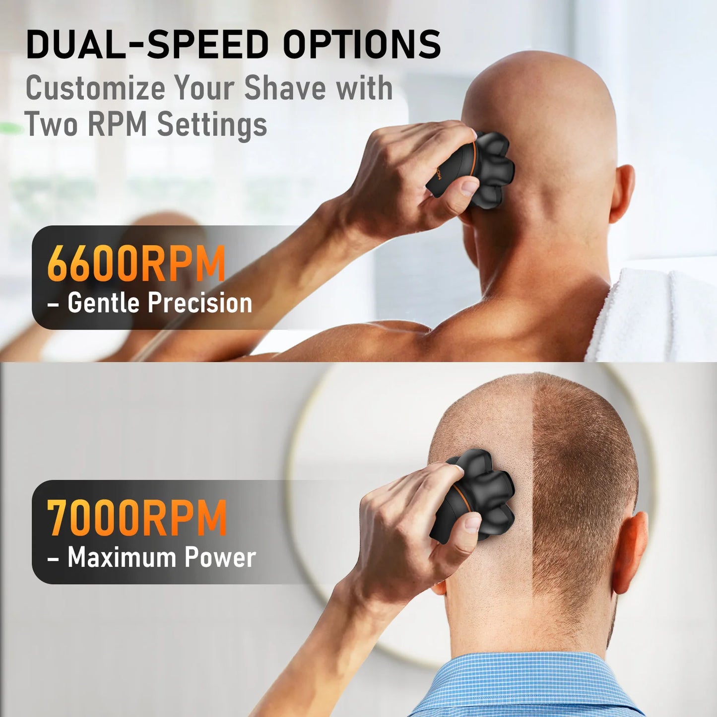 MAXGROOM 7D Electric Shaver Beard Trimmer Waterproof USB Rechargeable
