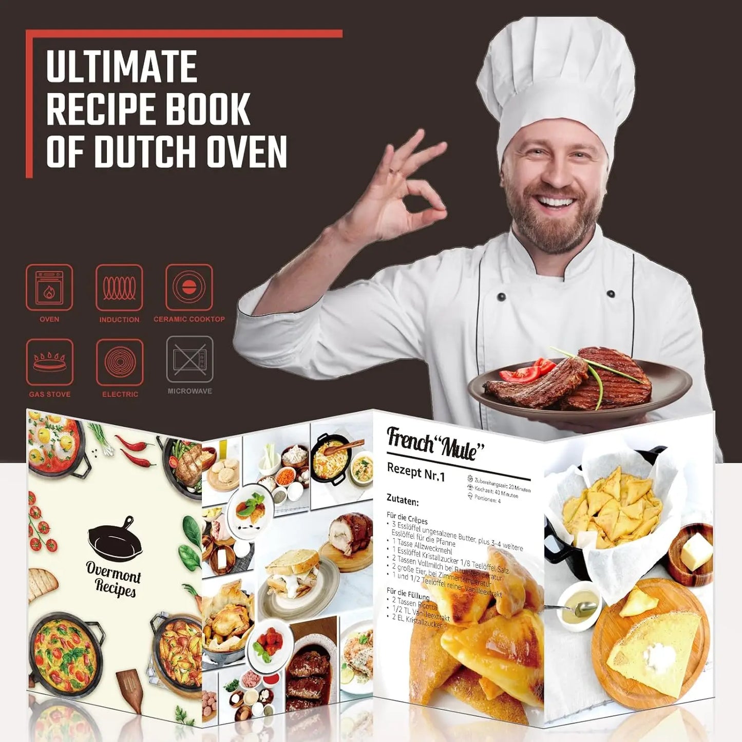 2-in-1 Cast Iron Dutch Oven With Pre-Seasoned Skillet Lid