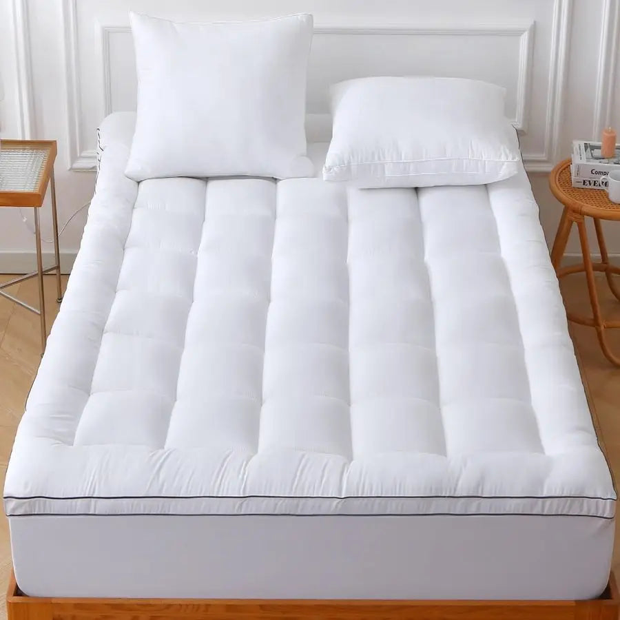 Breathable Quilted Mattress Topper for Comfort and Soft Support