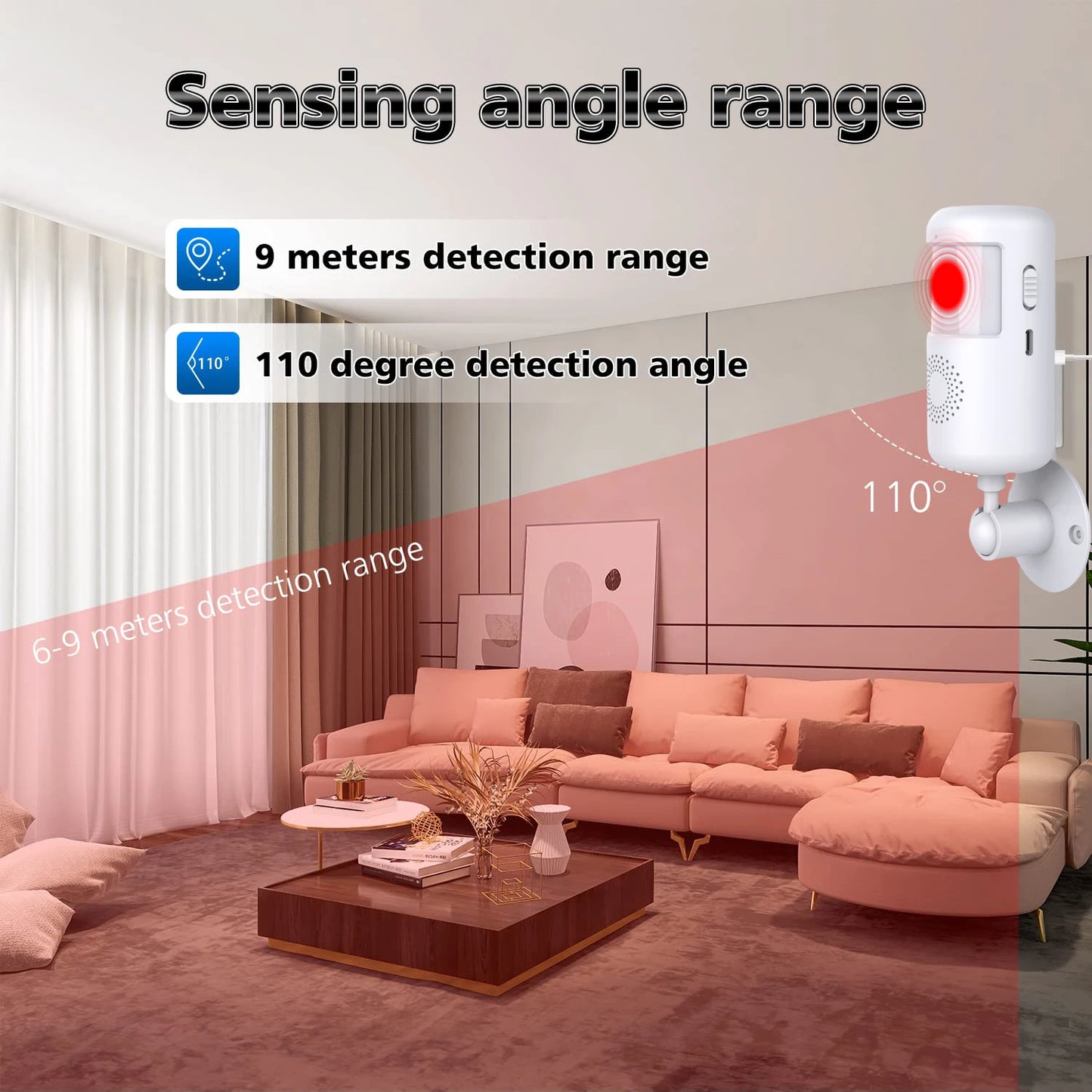 PGST Tuya Smart PIR Motion Detector With App Alerts