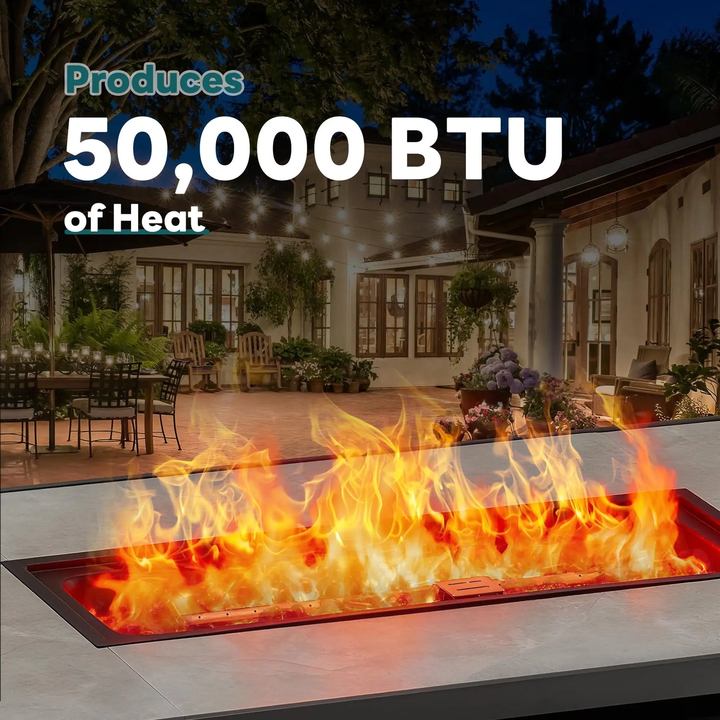 JHK Outdoor Propane Fire Pit Table 50,000 BTU CSA Certification
