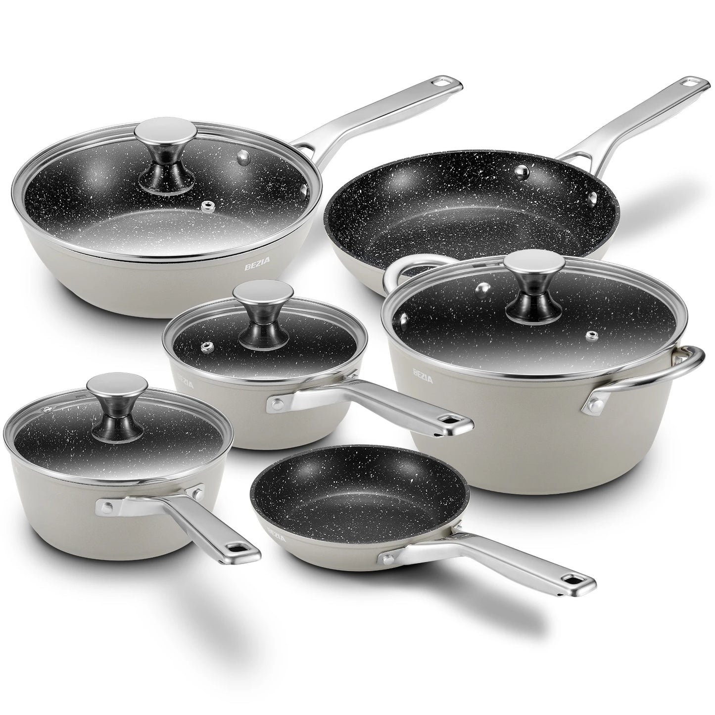 Bezia Induction Cookware Nonstick Set