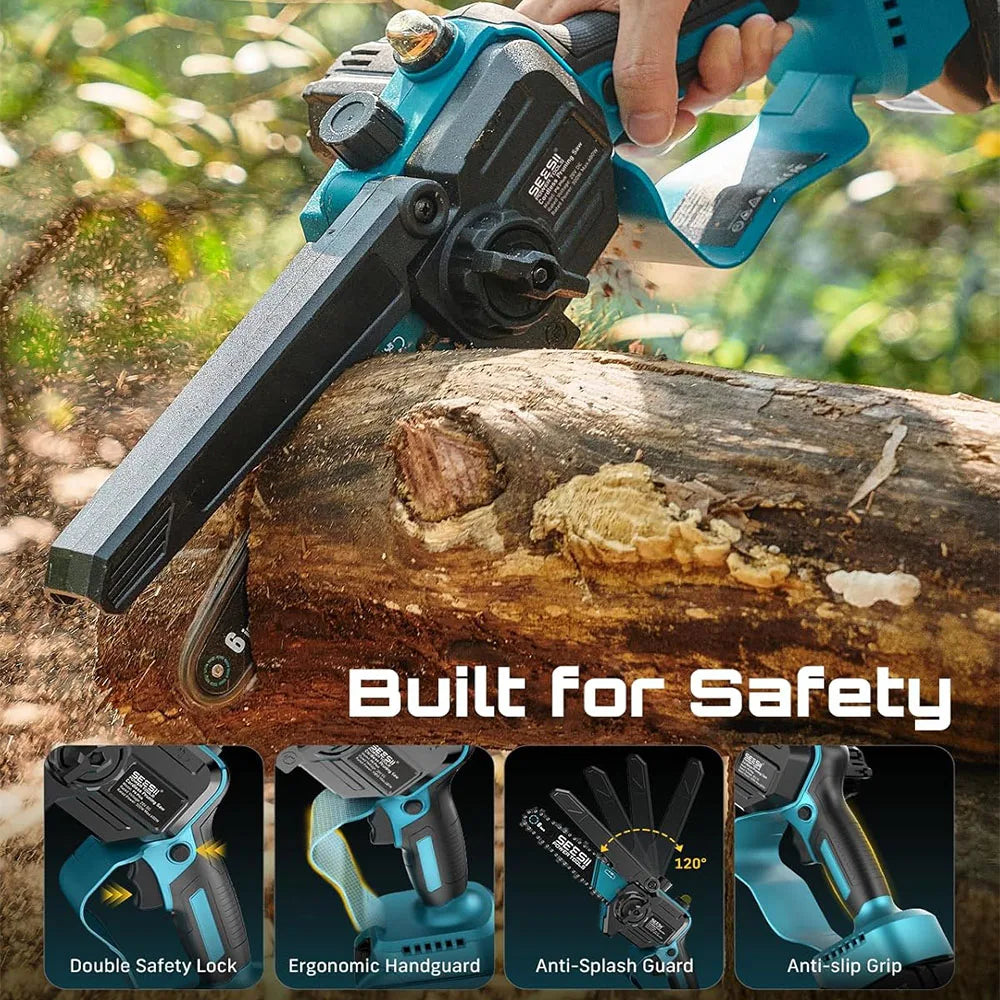 Seesii Brushless Electric Chainsaw With Telescoping Pole Pruning Tool