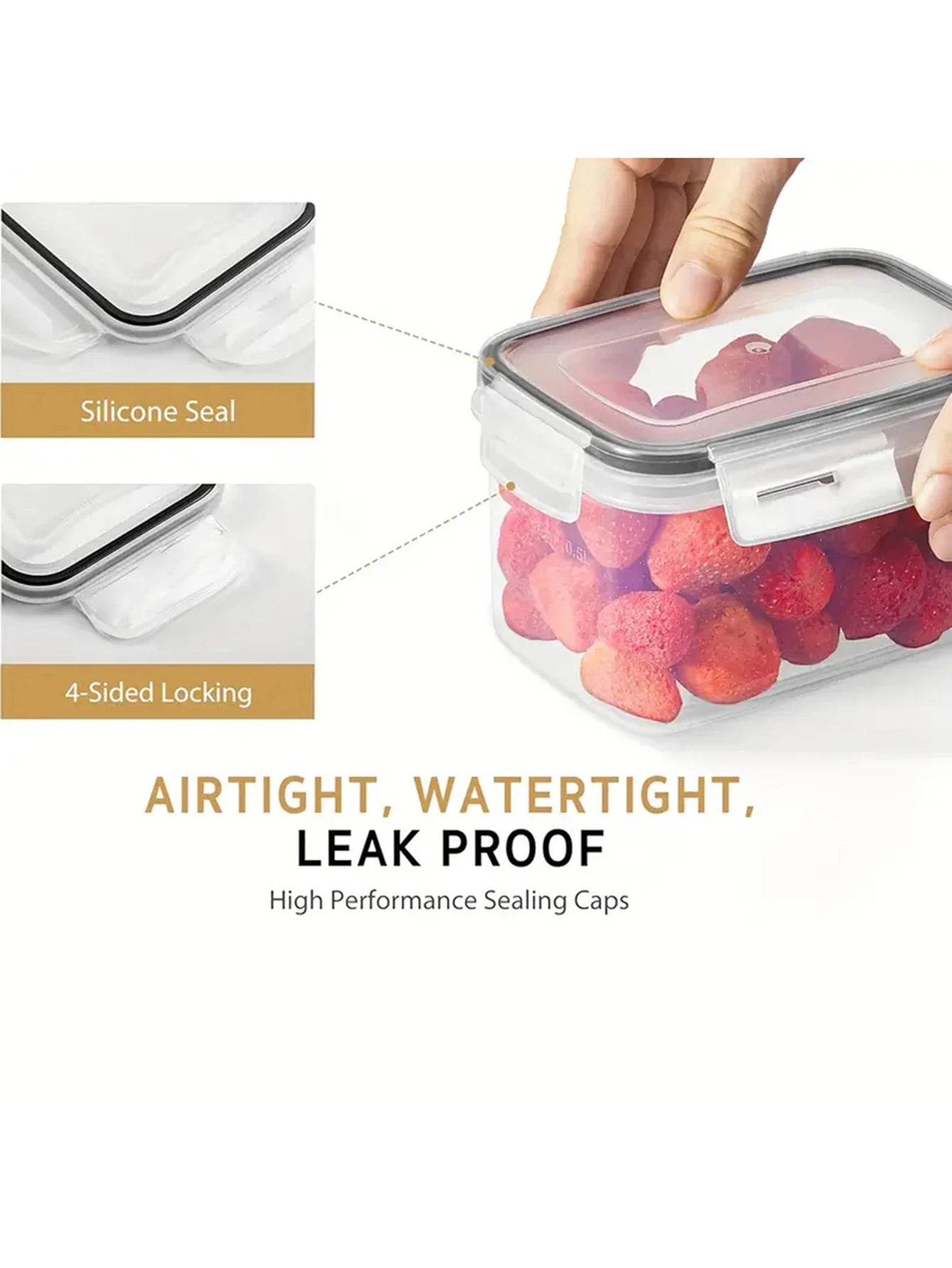 Airtight Food Storage Containers With Labels 24 Pieces