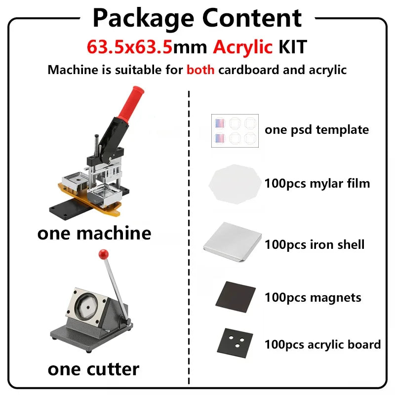 Fridge Magnet Button Maker For DIY Magnets And Pins