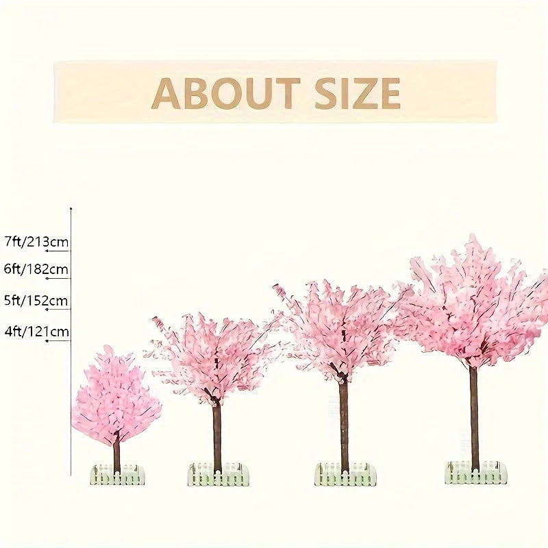 NONECN Artificial Cherry Tree Indoor Decor Handmade Cherry Blossom