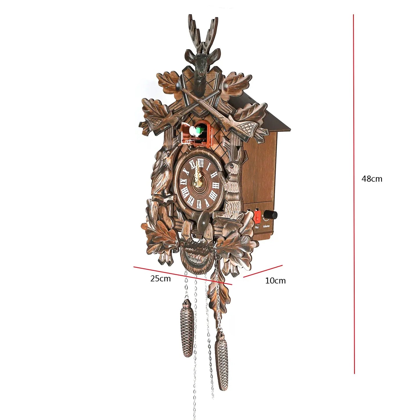 Black Forest Cuckoo Wall Clock Traditional German Style For Living Room Gift