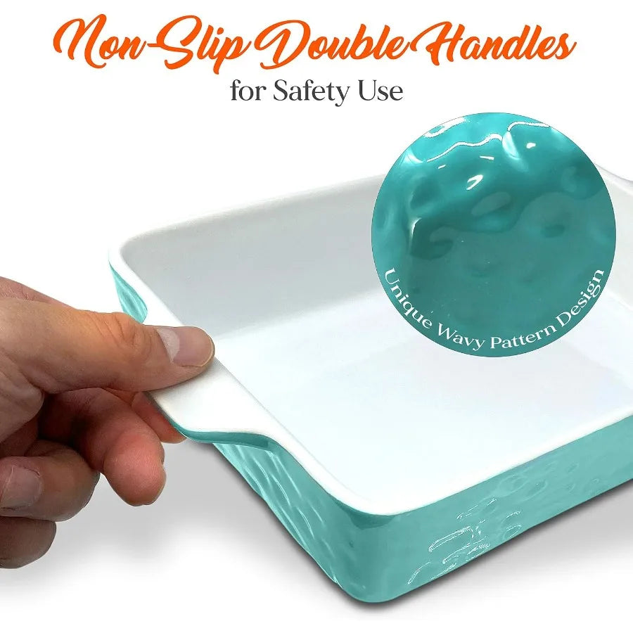 3-Piece Nonstick Ceramic Bakeware Set PFOA PFOS PTFE-Free Oven Safe