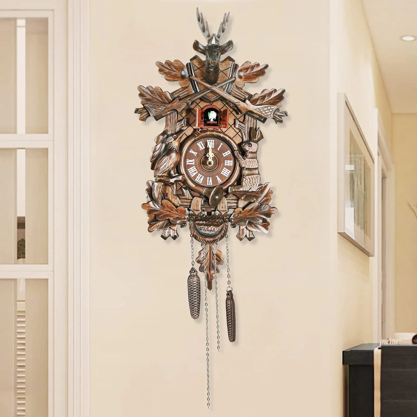Black Forest Cuckoo Wall Clock Traditional German Style For Living Room Gift