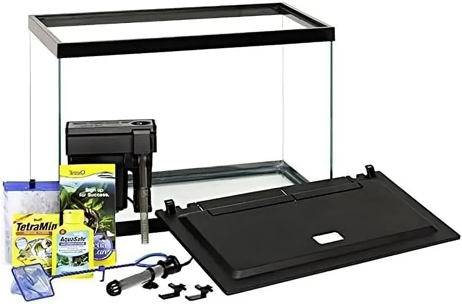 Aquarium Kit With LED Lighting And Decor