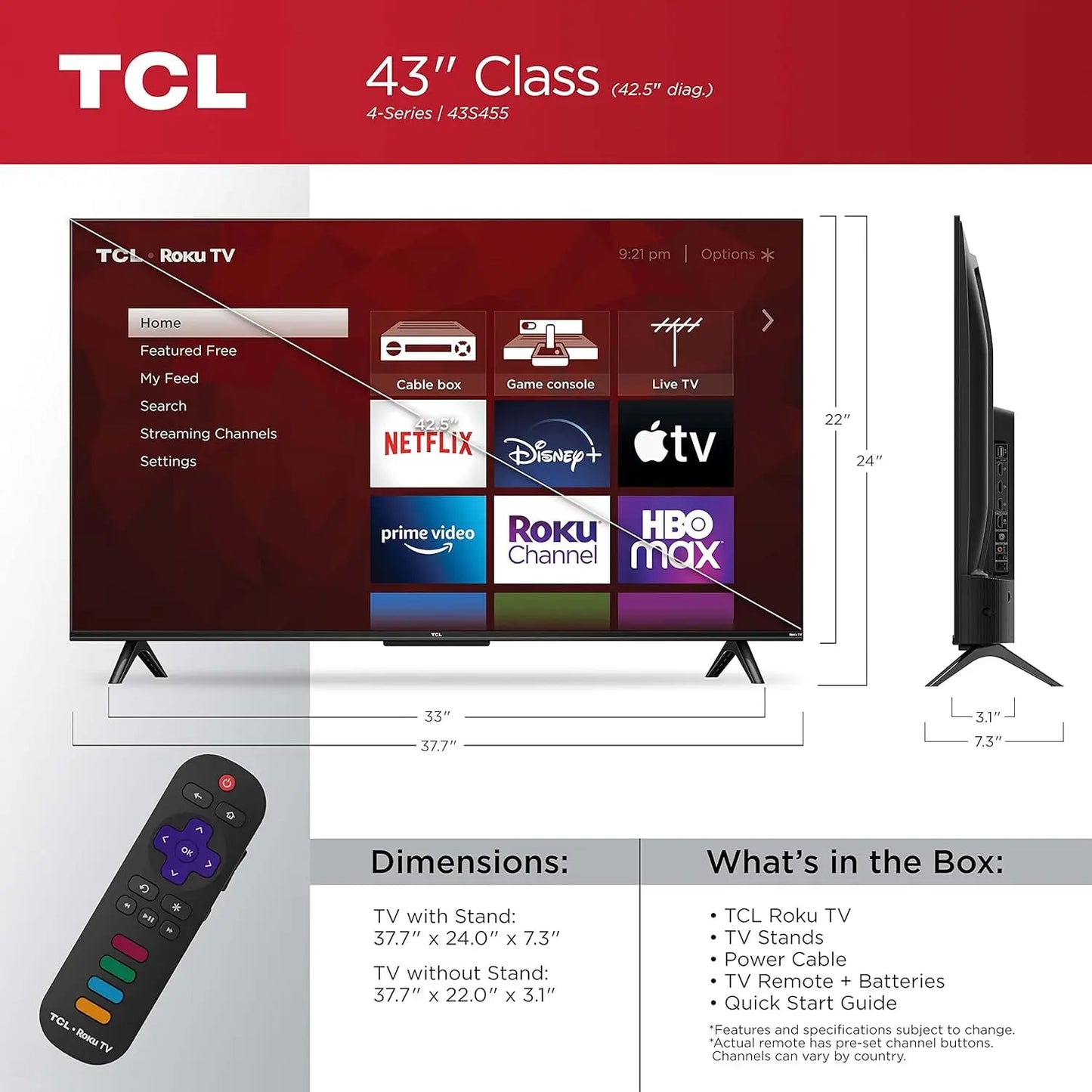 4K UHD HDR Smart TV With Roku Streaming Capabilities
