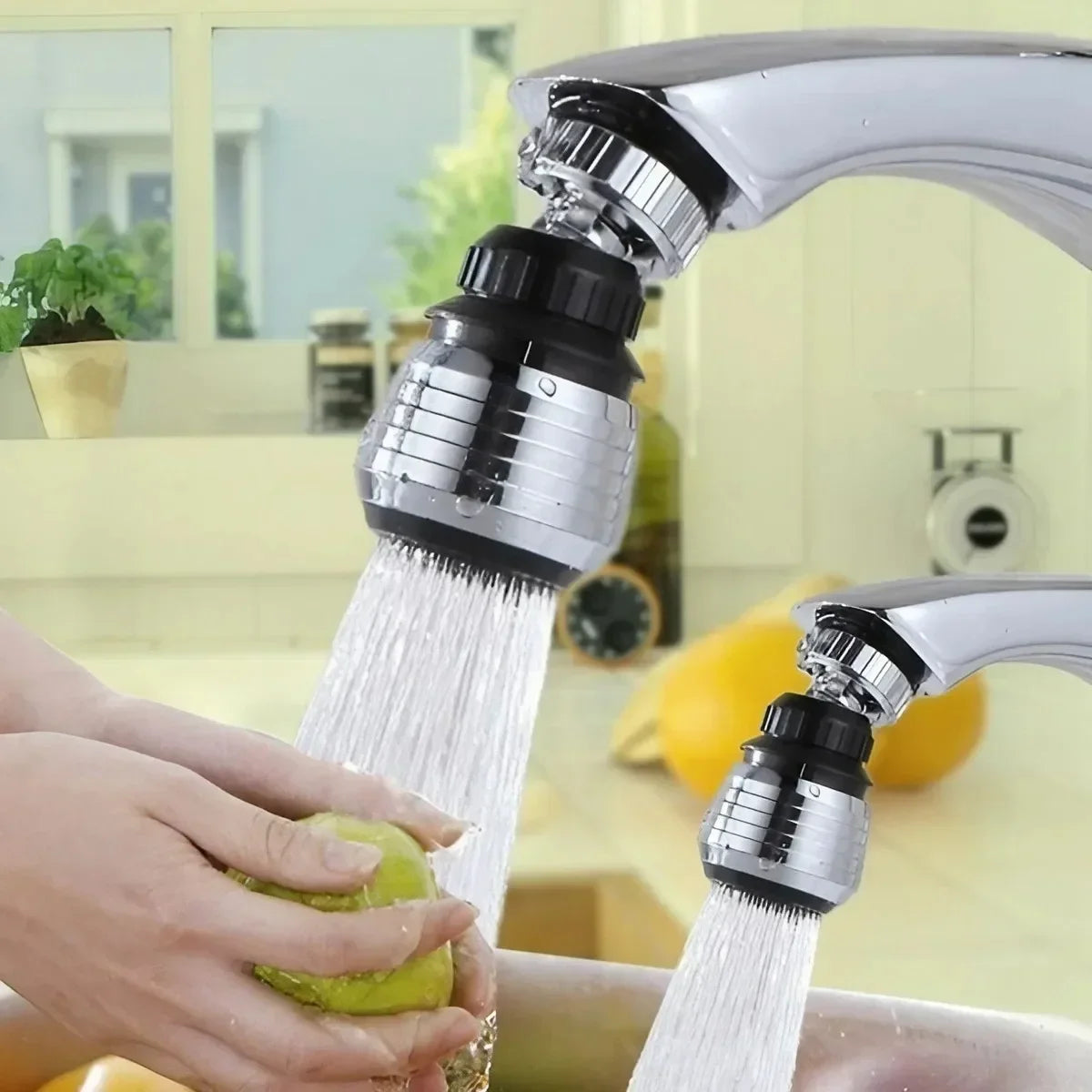 JJYY 360 Degree Swivel Splashproof Faucet Sprinkler Turbo Shower Water Saving