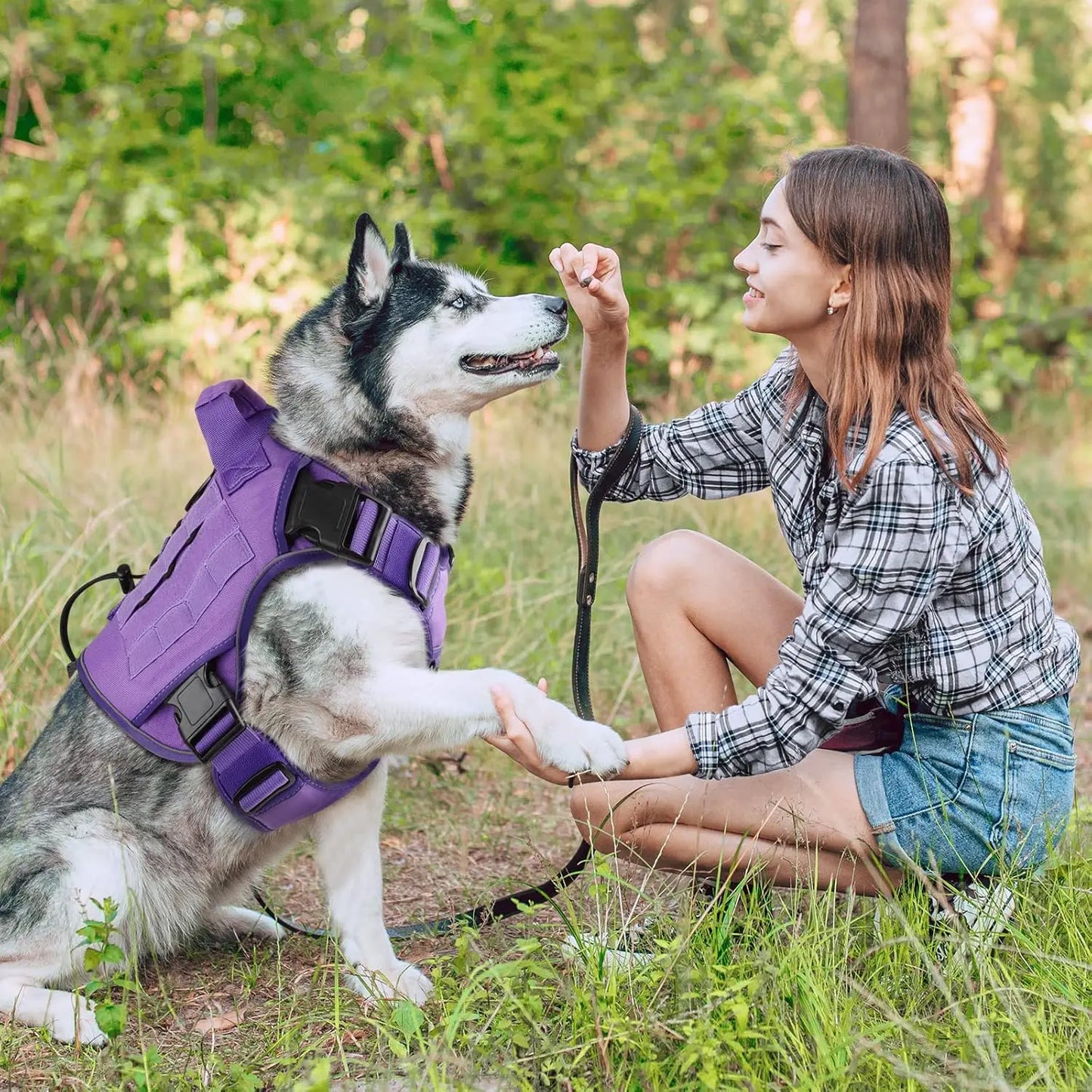 Tactical Dog Harness For Large Dogs With Handle No Pull