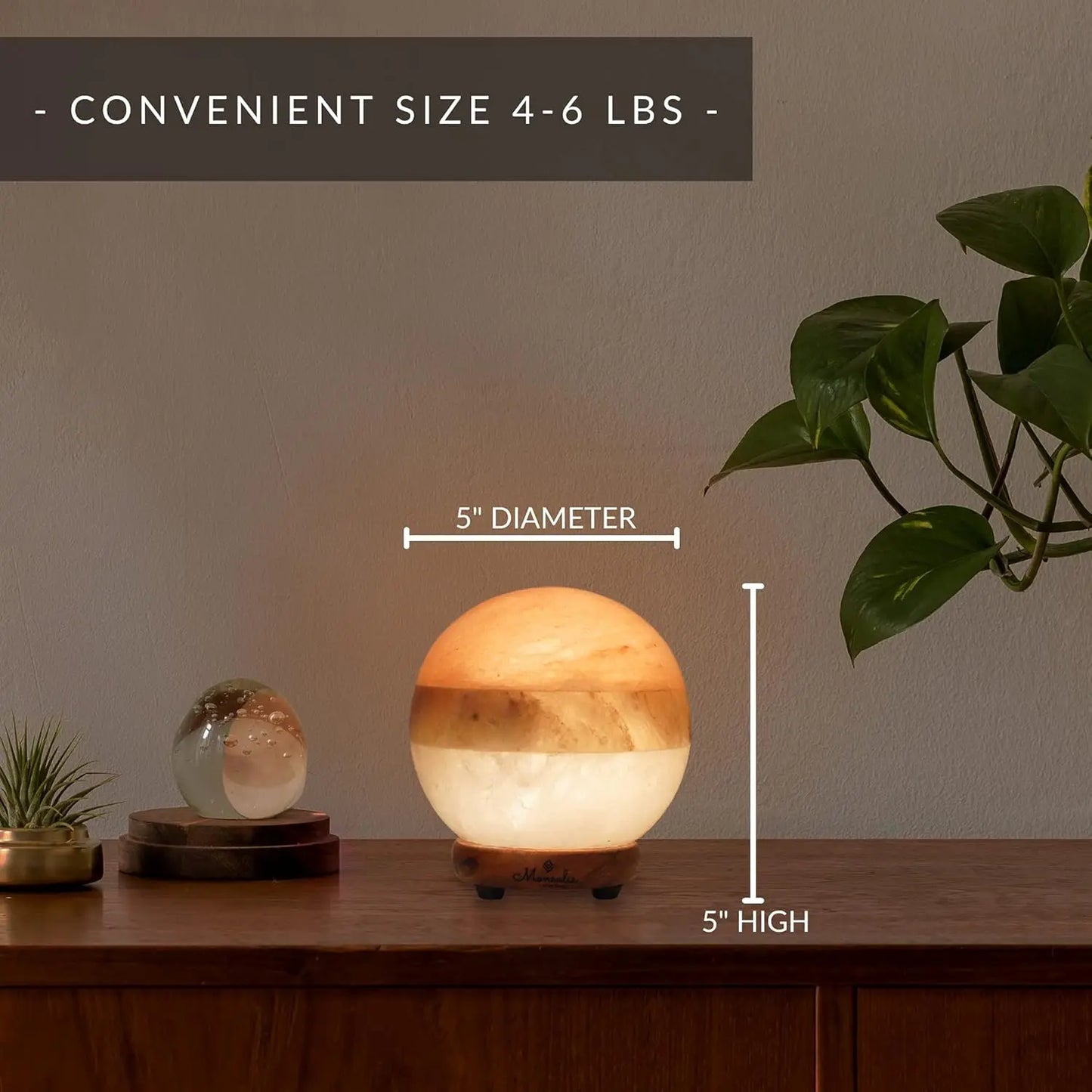 Himalayan Salt Lamp With Dimmer And Adjustable Glow Night Light