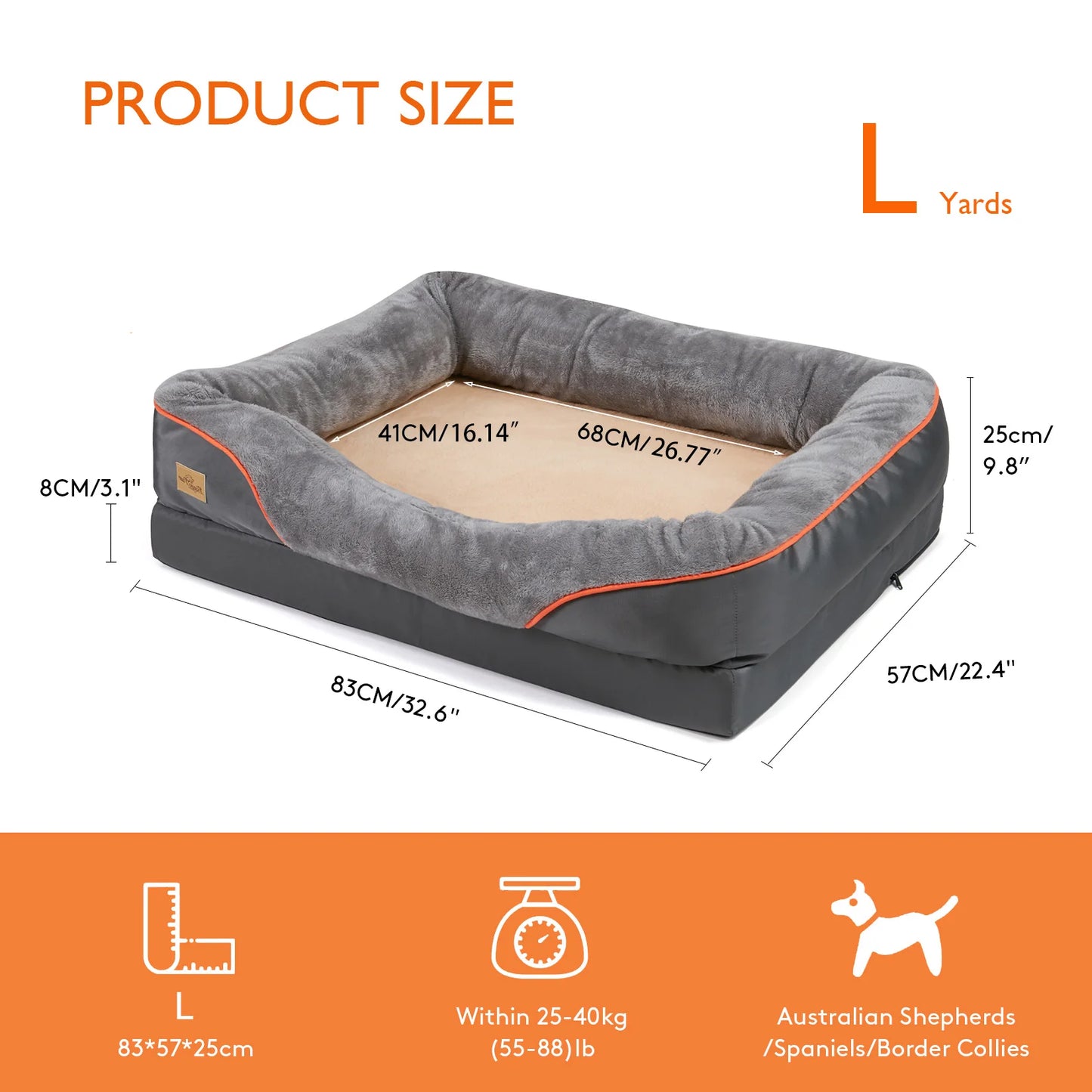 BINGOPAW Orthopedic Memory Foam Dog Bed
