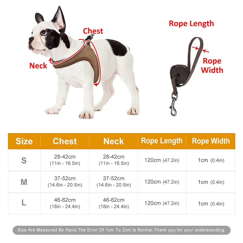 Vest Style Dog Harness And Leash Set For Comfortable Walking