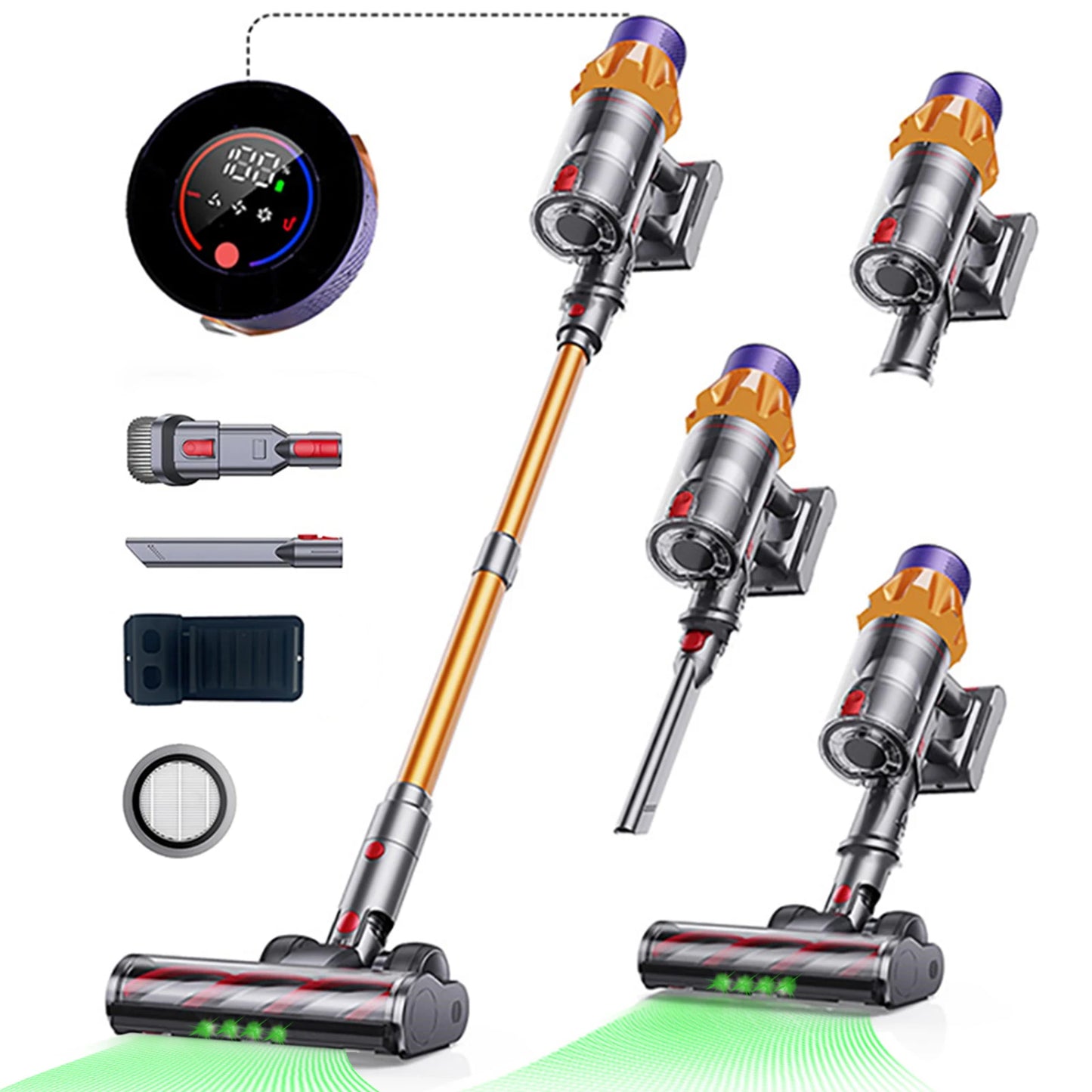 BlossomDust V18 Cordless Vacuum Cleaner 550W 45000Pa Brushless Motor