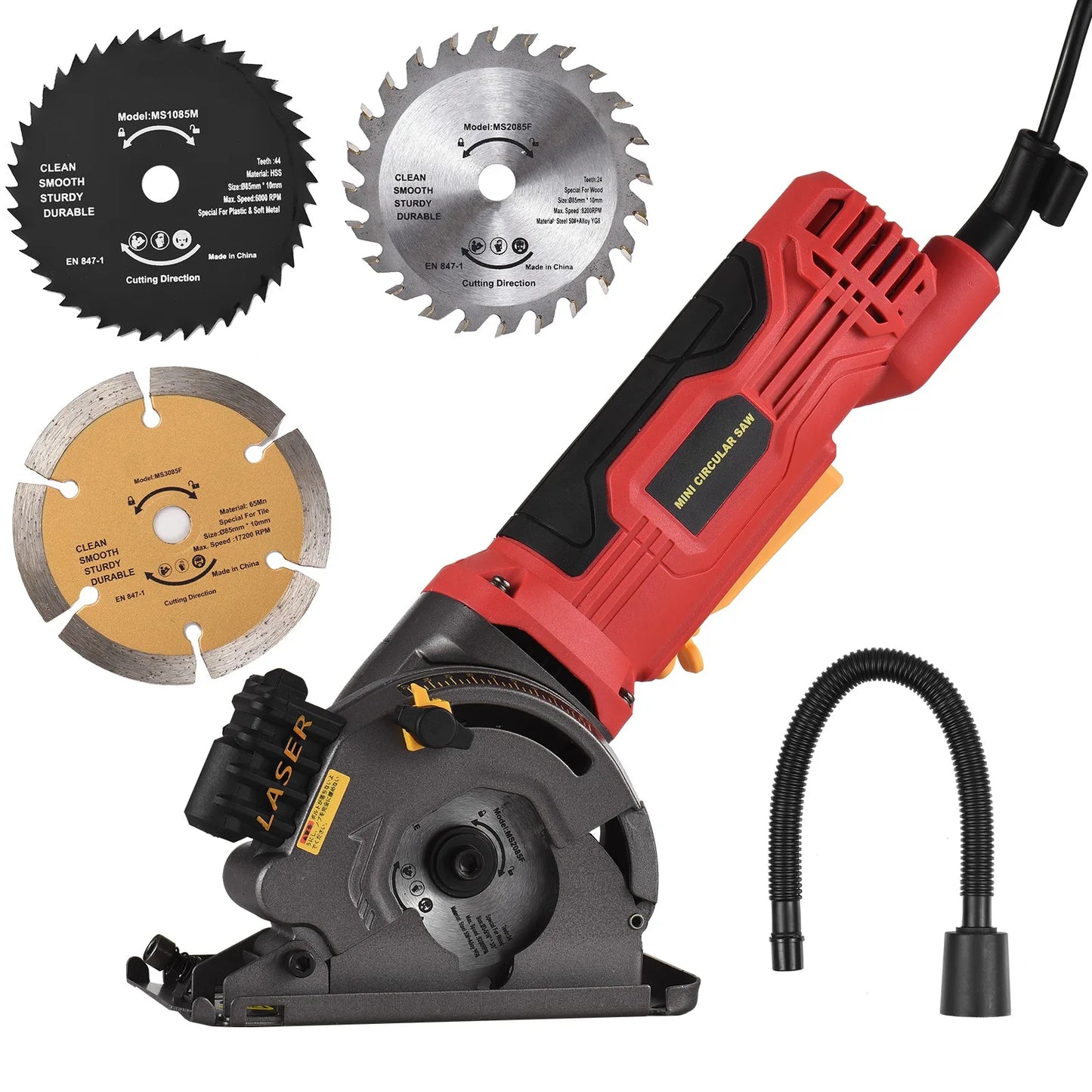 Compact Corded Circular Saw 580W 3700 RPM With Laser Guide