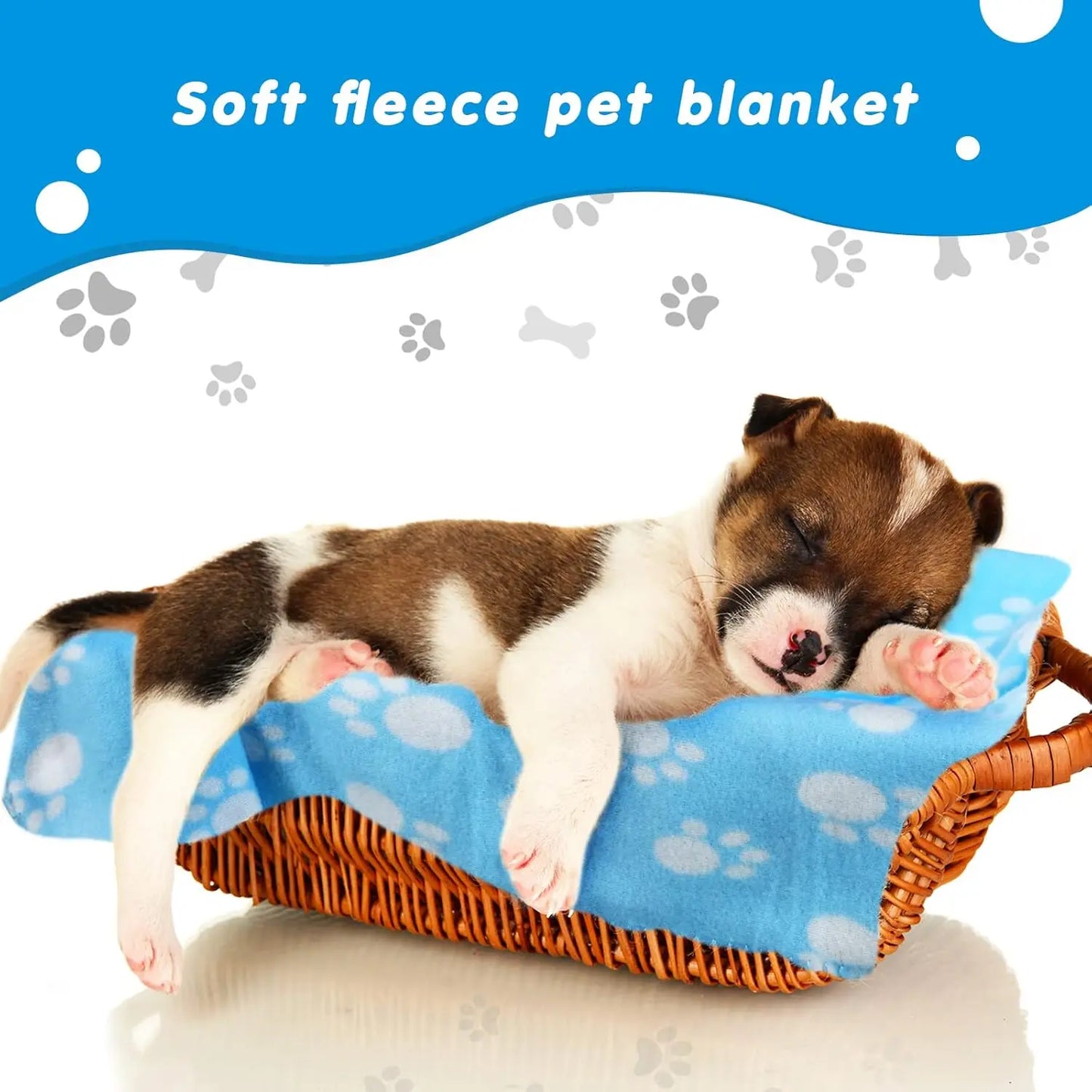 Zfgryim 28-Piece Fleece Pet Blankets Set for Dogs and Cats