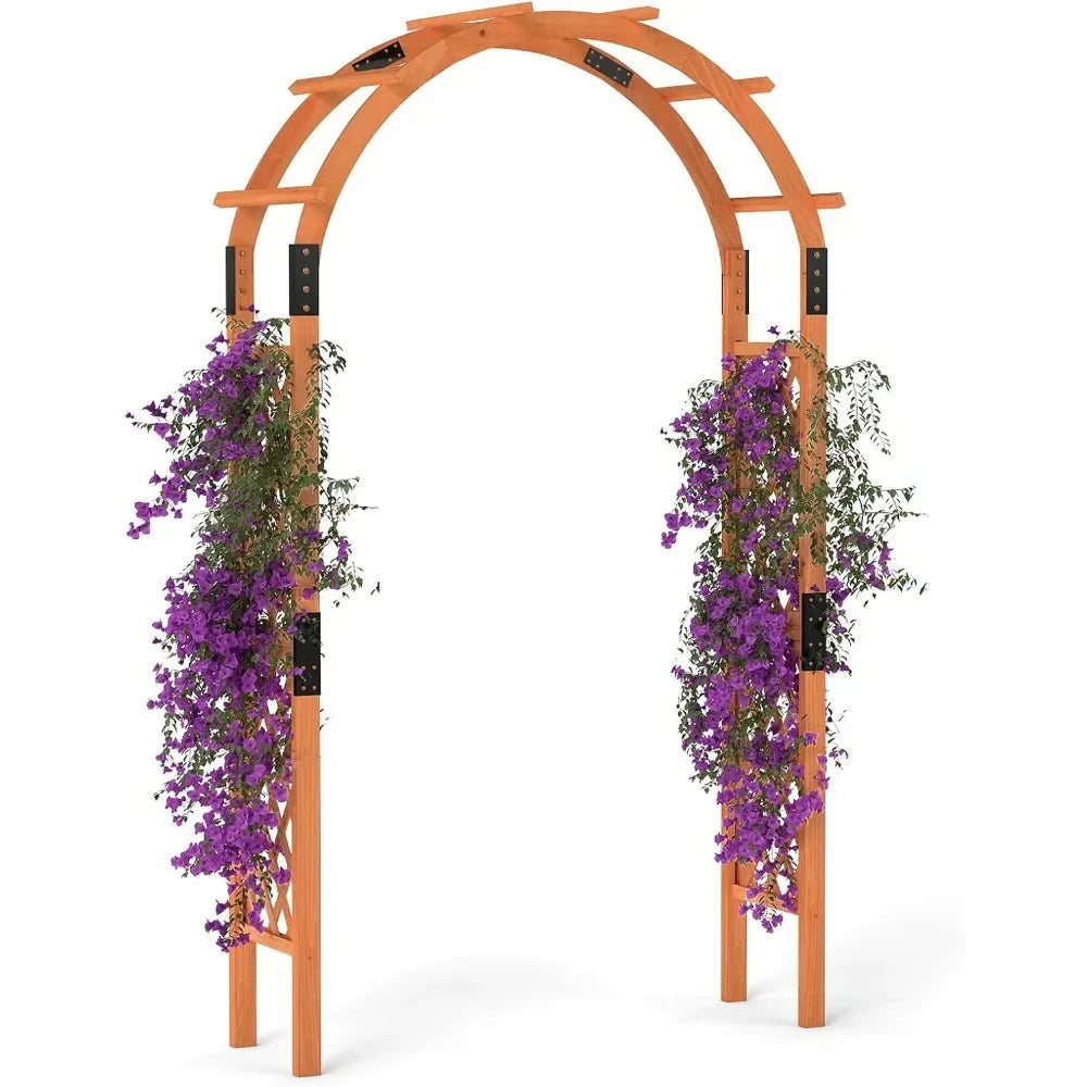 Wooden Garden Arbor Trellis for Climbing Plants Wedding Arch Pergola