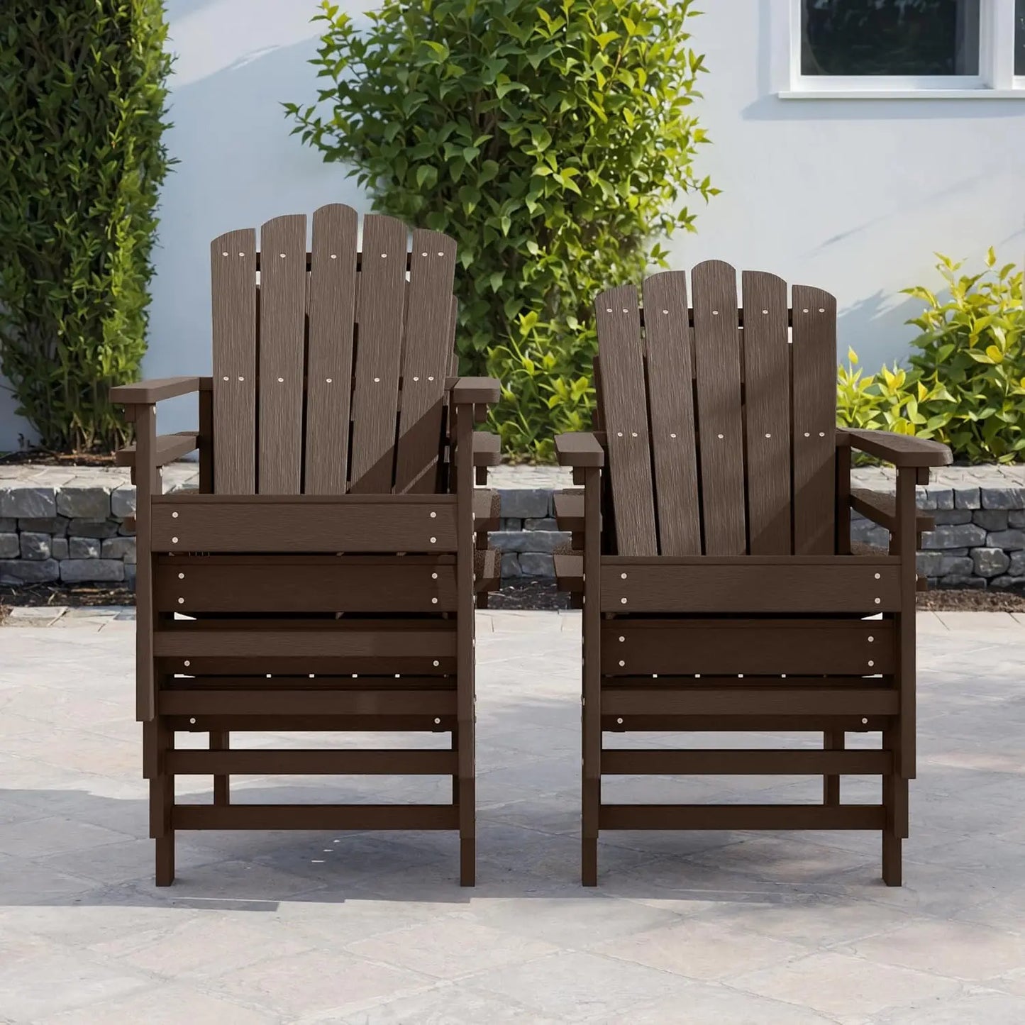 Stackable Adirondack Chairs for Patio Weather Resistant Poly Lumber