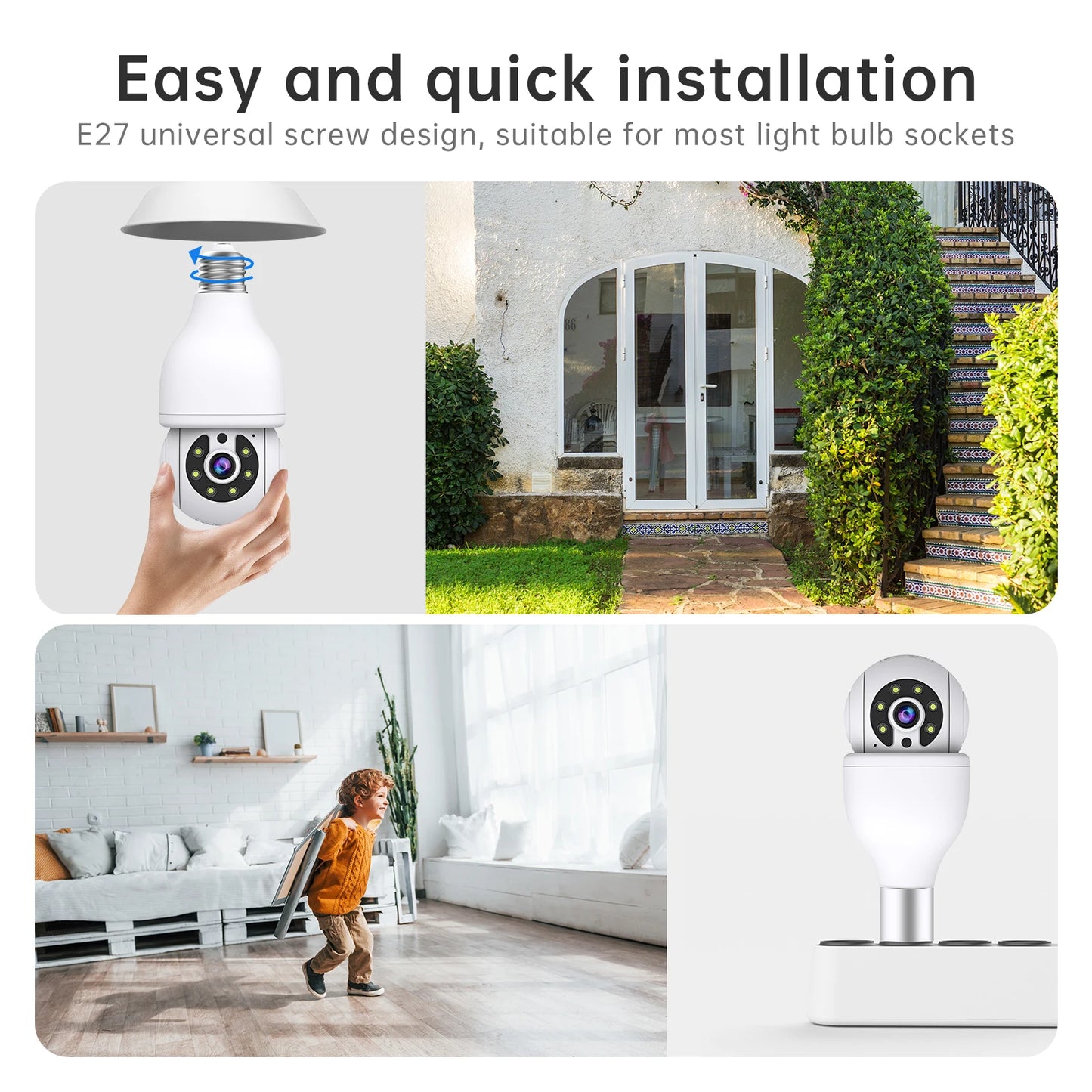 NOAHTEC 3MP Indoor Wireless Security Camera With 2 Way Talk
